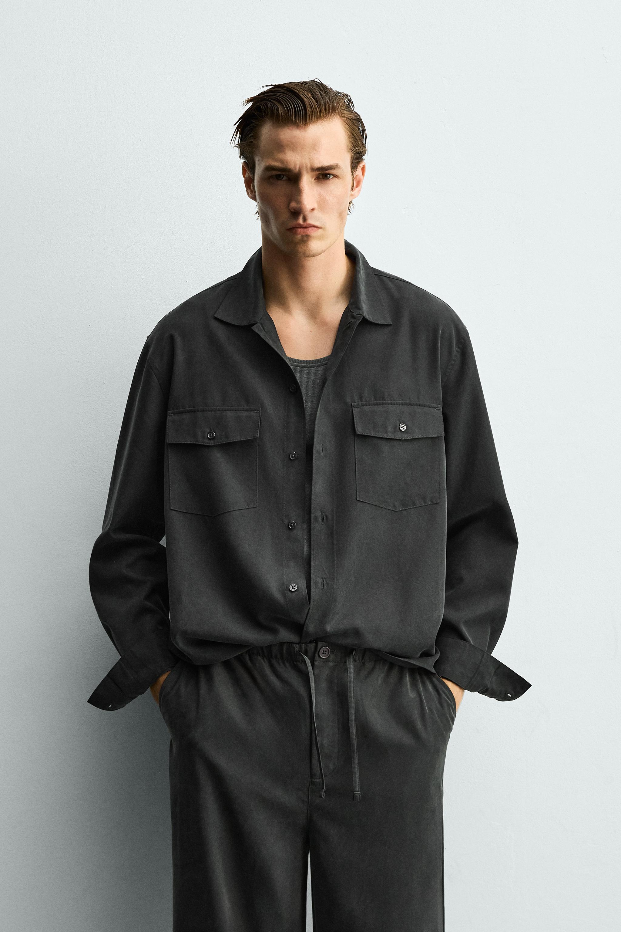 RELAXED FIT FLUID SHIRT WITH POCKETS